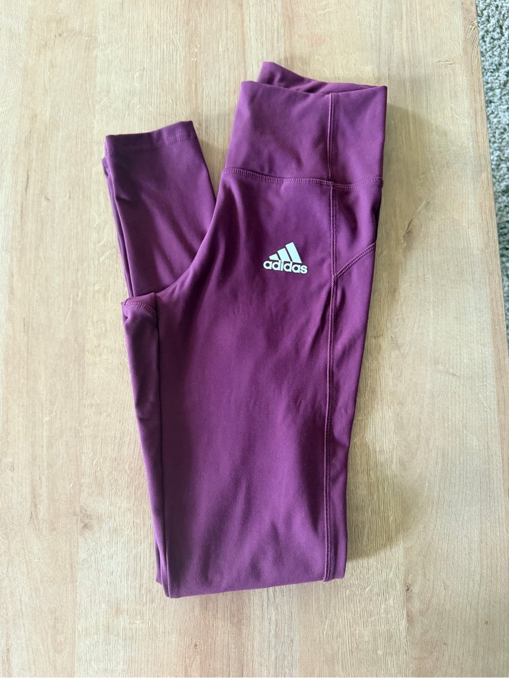 adidas Burgundy Maroon Performance Leggings